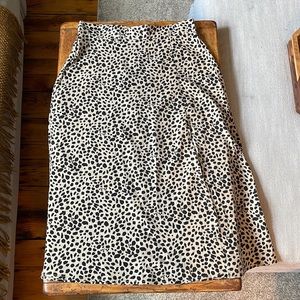 Leopard/Dalmatian Midi Skirt with Slit